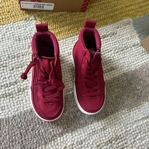 Billy Rouge Red Jersey High-Top Sneakers, brand new